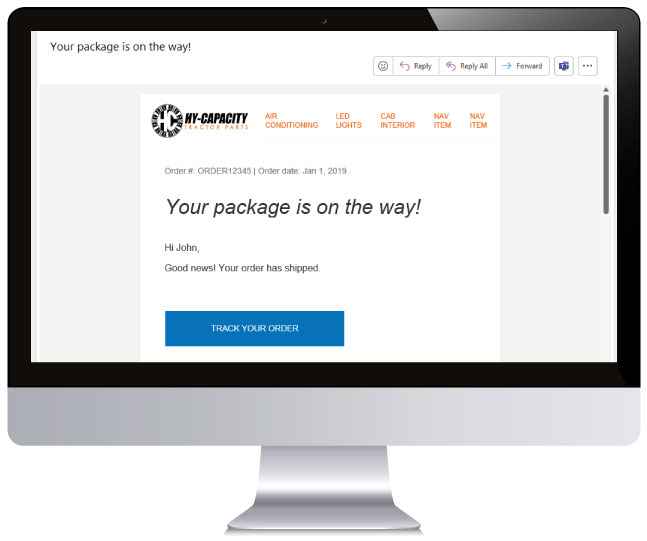 You will receive an email when your package ships and arrives. From these emails, you can easily track your order
