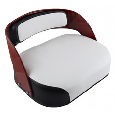 Seat, Black &amp; White Vinyl, Deluxe Style, w/ Frame &amp; Preassembled