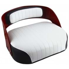Seat, Black &amp; White Embossed Vinyl, Deluxe Style, w/ Frame &amp; Preassembled