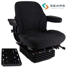 Sears Mid Back Seat for Case IH 5100 &amp; 5200 Series Maxxum, Asphalt Gray Fabric w/ Air Suspension &amp; Swivel