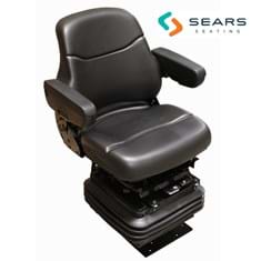 Sears Backhoe Mid Back Seat, Black Vinyl w/ Mechanical Suspension