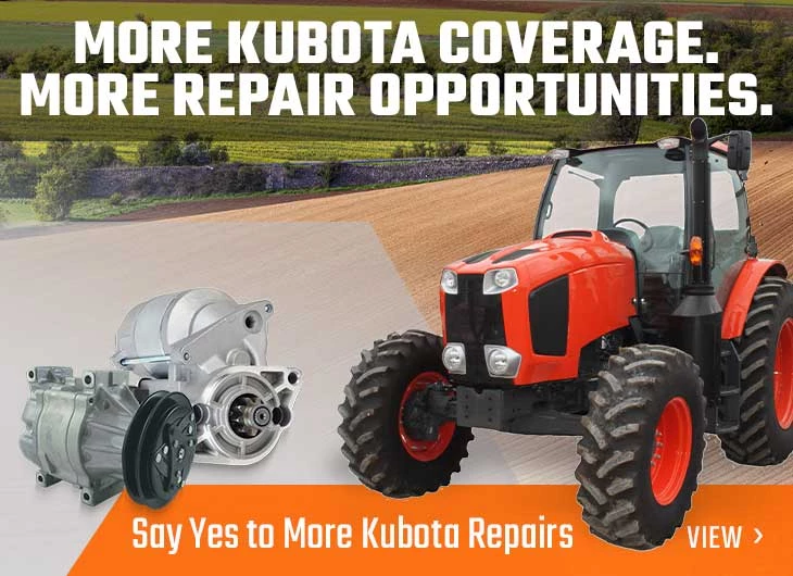 More Kubota Coverage. More Repair Opportunities.