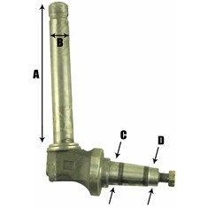 Spindle, 2WD, LH or RH, 11.250&quot;
