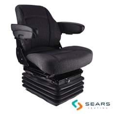 Sears Mid Back Seat, Gray Fabric w/ Air Suspension, Fore/Aft & Lateral Isolators