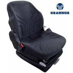 Grammer Mid Back Seat, Black &amp; Gray Fabric w/ Mechanical Suspension