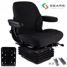 Sears Mid Back Seat, Asphalt Gray Fabric w/ Air Suspension