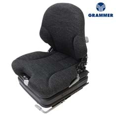 Grammer Low Back Seat for Skid Steers &amp; Forklifts, Black Fabric w/ Air Suspension