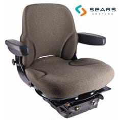 Sears Mid Back Seat, Brown Fabric w/ Air Suspension