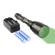 Heavy Duty Green Tactical Rechargeable Flashlight w/ Battery, 3800 Lumens