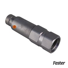 Faster Flat Face Hydraulic Breakaway Coupler, Male, Non-Spill, Genuine OEM Style