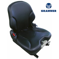 Grammer Low Back Seat, Black Vinyl w/ Mechanical Suspension